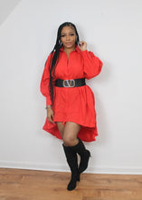 Load image into Gallery viewer, Falling For You Oversized Shirt Dress