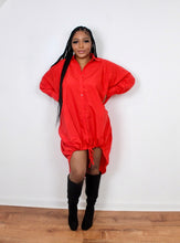 Load image into Gallery viewer, Falling For You Oversized Shirt Dress