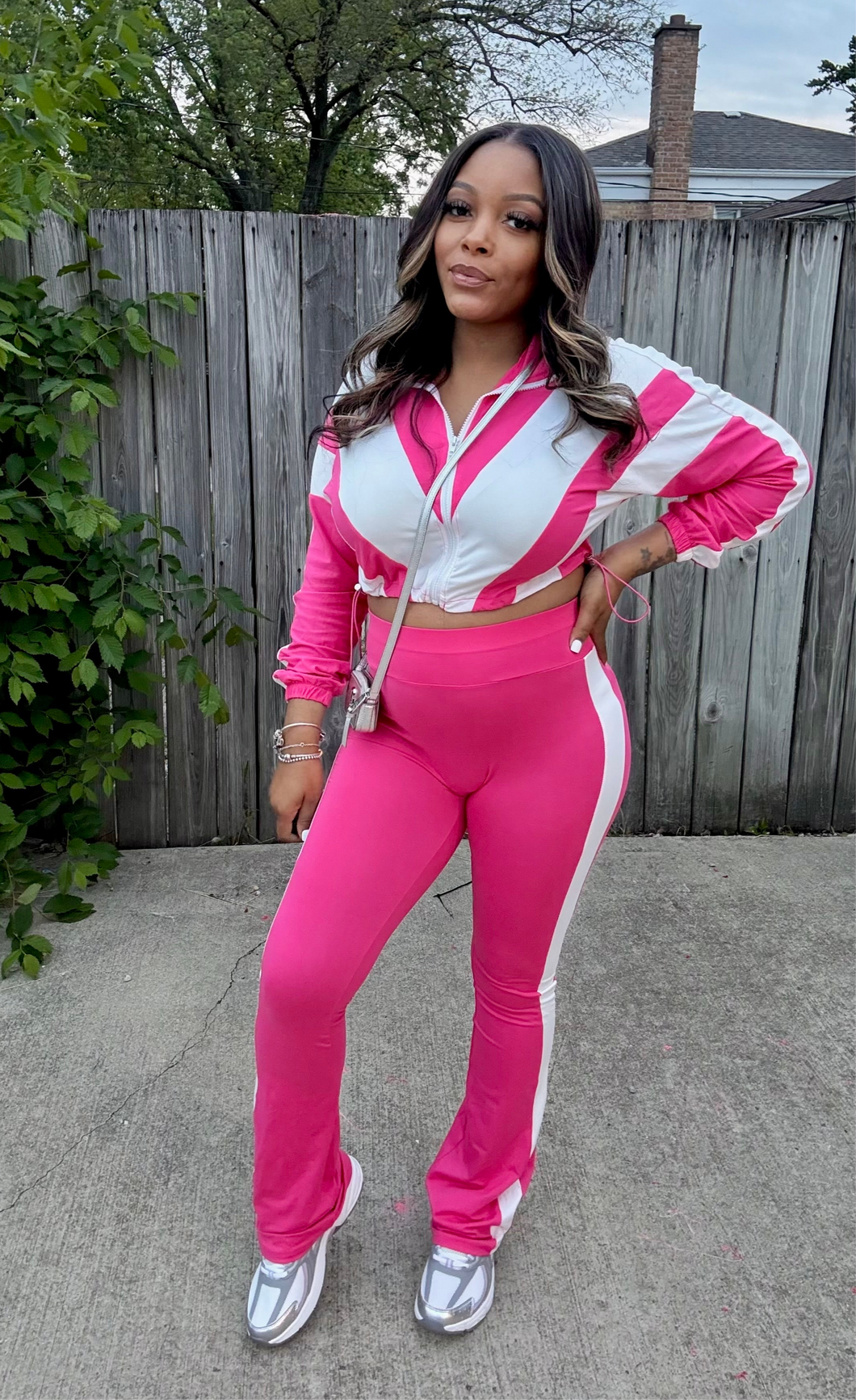 Sporty Chic Set-Pink