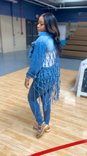 Load image into Gallery viewer, Fringe Frenzy Denim Jacket
