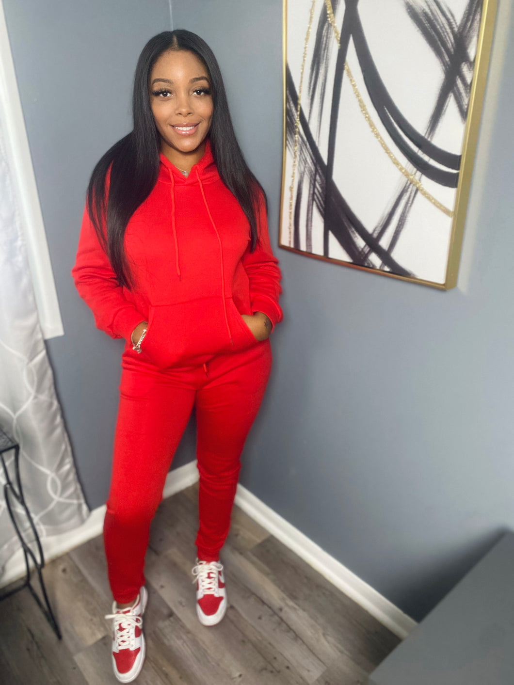 Not Basic Jogger Set-Red