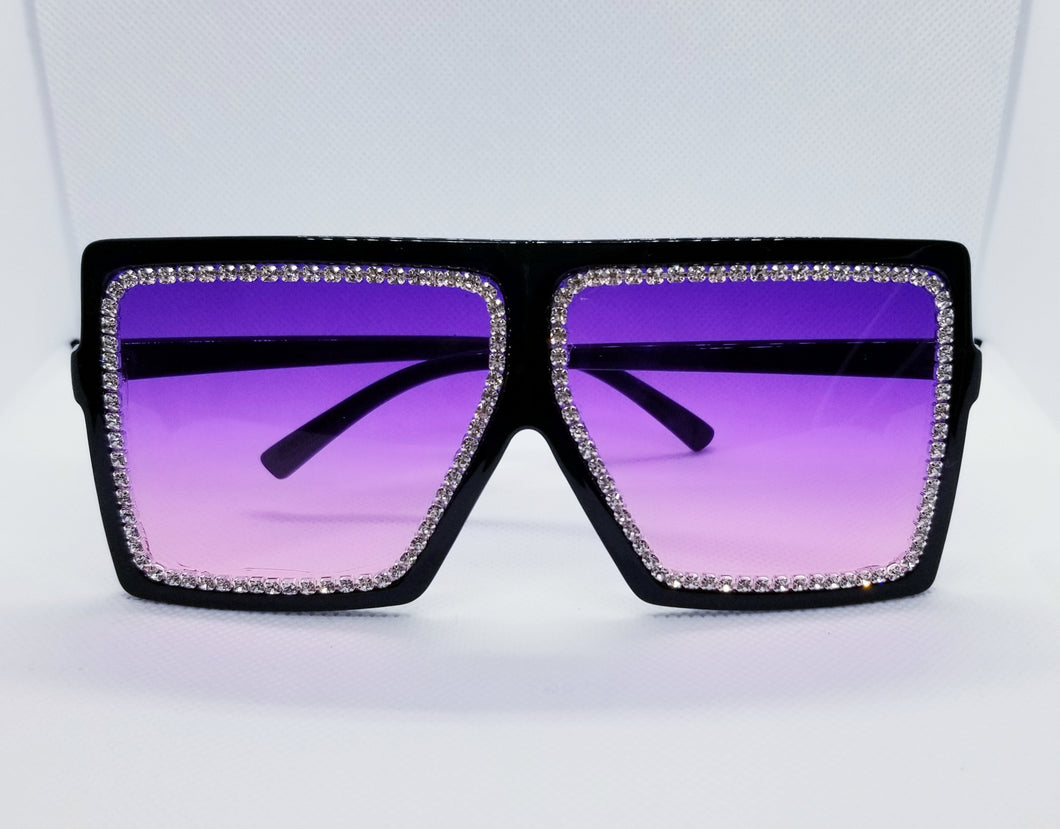 Purple Reign | Rhinestone Sunglasses