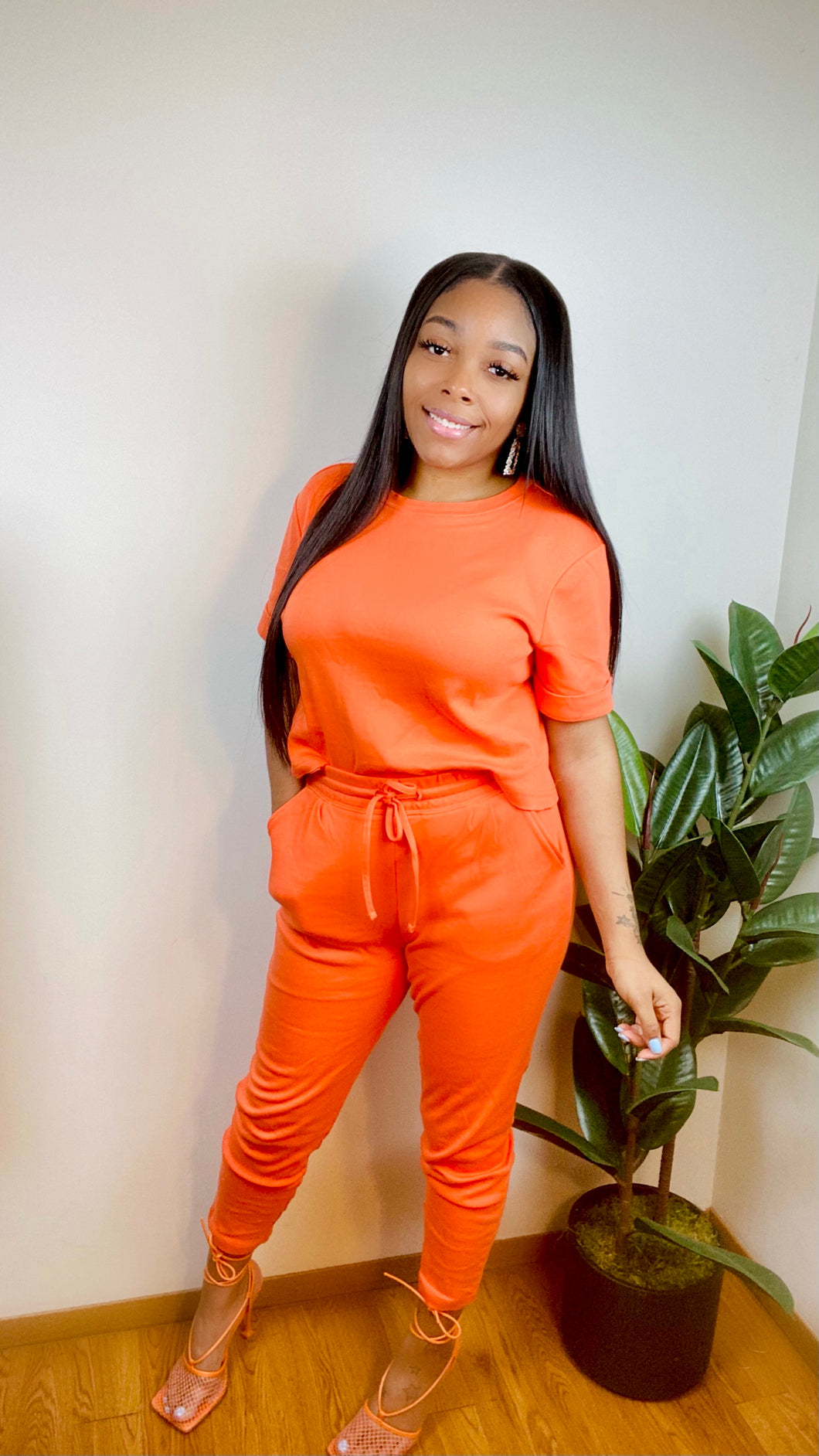 Spring Jogger Set (Orange)