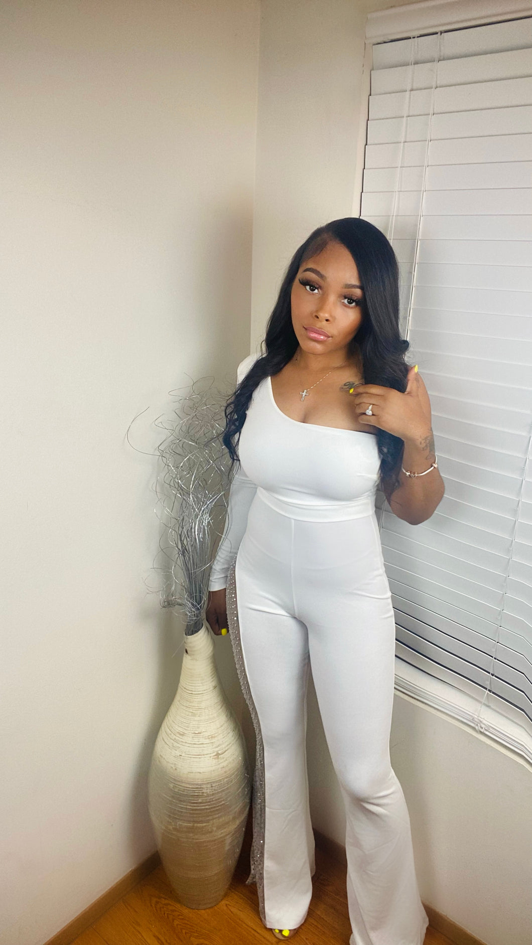 All White Event Jumpsuit