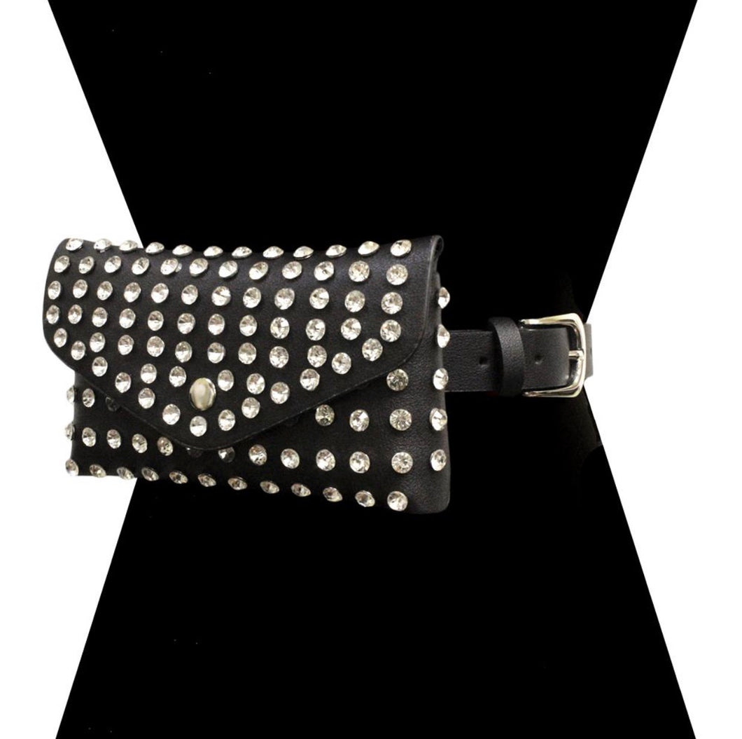 Studded Belt Bag (Black)